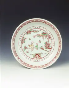 Polychrome saucer, Zhengde period, Ming dynasty, China, 1506-1521. Creator: Unknown