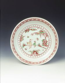 Polychrome saucer, Zhengde period, Ming dynasty, China, 1506-1521. Creator: Unknown
