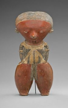 Polychrome Standing Figure with Exaggerated Head and Hips, A.D. 1/300. Creator: Unknown
