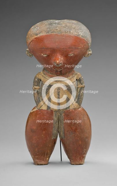 Polychrome Standing Figure with Exaggerated Head and Hips, A.D. 1/300. Creator: Unknown.