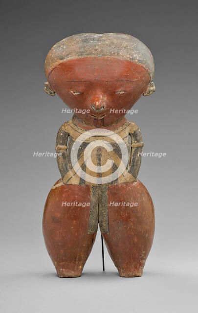 Polychrome Standing Figure with Exaggerated Head and Hips, A.D. 1/300. Creator: Unknown.