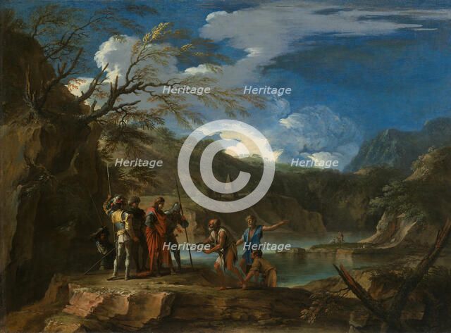 Polycrates and the Fisherman, c. 1664. Creator: Salvator Rosa.
