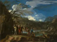 Polycrates and the Fisherman, c. 1664. Creator: Salvator Rosa