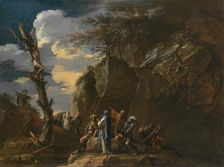 Polycrates Crucifixion, c. 1664. Creator: Salvator Rosa