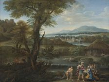 Polycrates finding his ring in the fish, 17th century. Artist: Anonymous