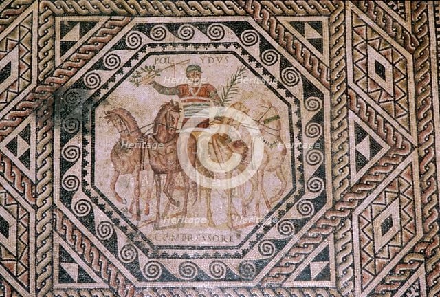 Polydus Mosaic charioteer, Trier, c3rd century. Artist: Unknown.
