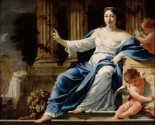 Polyhymnia, Muse of Eloquence 17th century. Artist: Simon Vouet