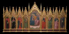 Polyptych-Coronation of Mary and Saints, between 1350-1380. Creator: Jacobello di Bonomo