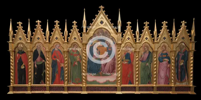 Polyptych-Coronation of Mary and Saints, between 1350-1380. Creator: Jacobello di Bonomo.