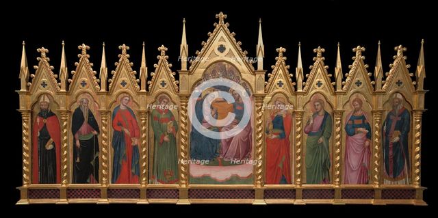 Polyptych-Coronation of Mary and Saints, between 1350-1380. Creator: Jacobello di Bonomo.