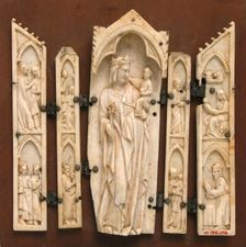 Polyptych, Virgin in Tabernacle, French or Italian, 14th century. Creator: Unknown
