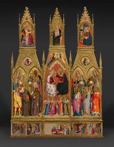 Polyptych with Coronation of the Virgin and Saints, about 1390s. Creator: Cenni di Francesco di Ser Cenni