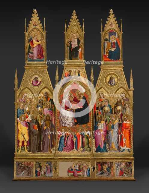 Polyptych with Coronation of the Virgin and Saints, about 1390s. Creator: Cenni di Francesco di Ser Cenni.