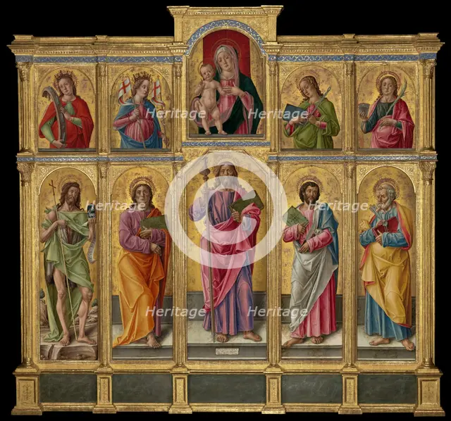 Polyptych with Saint James Major, Madonna and Child, and Saints, 1490. Creator: Bartolomeo Vivarini.