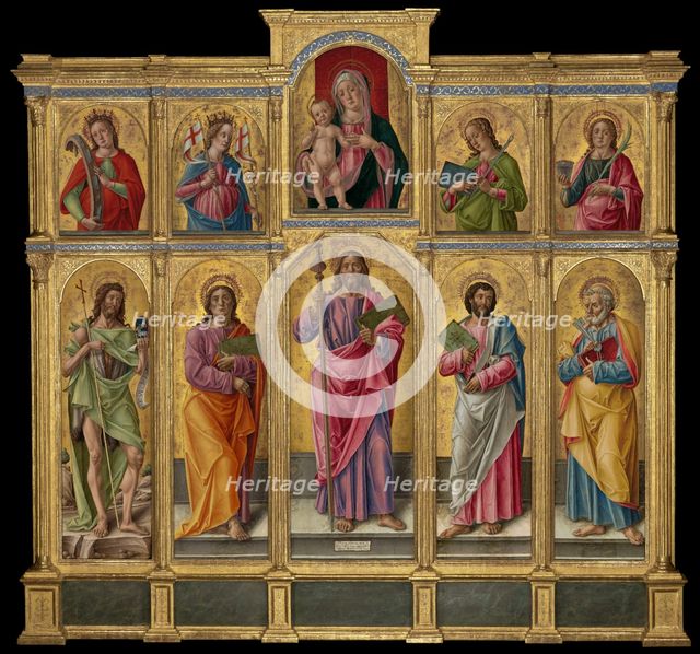 Polyptych with Saint James Major, Madonna and Child, and Saints, 1490. Creator: Bartolomeo Vivarini.