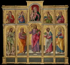 Polyptych with Saint James Major, Madonna and Child, and Saints, 1490. Creator: Bartolomeo Vivarini