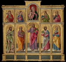 Polyptych with Saint James Major, Madonna and Child, and Saints, 1490. Creator: Bartolomeo Vivarini