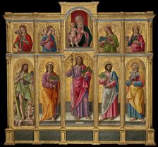 Polyptych with Saint James Major, Madonna and Child, and Saints, 1490. Creator: Bartolomeo Vivarini