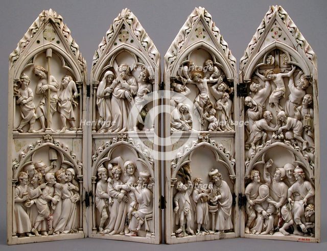 Polyptych with Scenes from Christ's Passion, French or German, ca. 1350. Creator: Unknown.