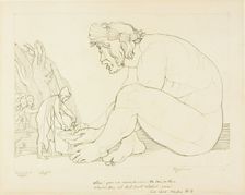 Polyphemus Begging Ulysses for More Wine, n.d. Creator: John Flaxman
