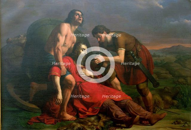 Polystratos and the Dying Darius, 1837. Artist: Masini, Cesare (1812-1891)