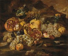 Pomegranates and Other Fruit in a Landscape. Creator: Abraham Brueghel