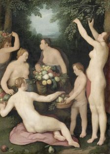 Pomona Receiving the Harvest of Fruit, 1626. Creator: Cornelis Cornelisz van Haarlem