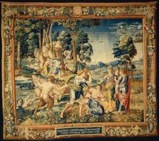 Pomona Surprised by Vertumnus and Other Suitors, from The Story of Vertumnus and..., 1535/40. Creator: Unknown