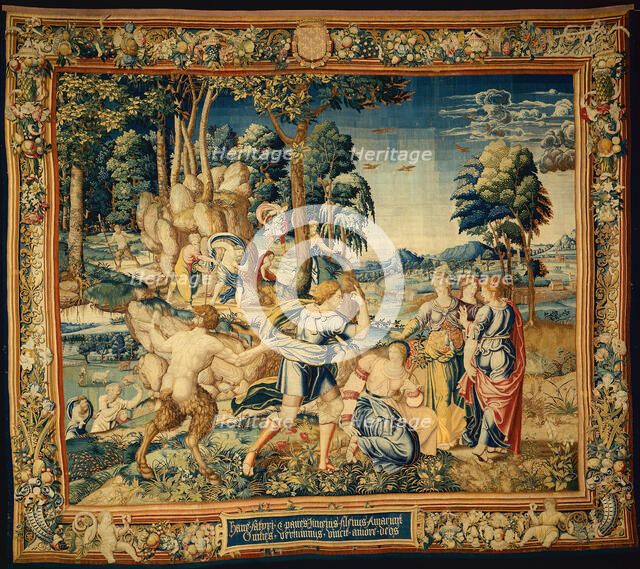 Pomona Surprised by Vertumnus and Other Suitors, from The Story of Vertumnus and..., 1535/40. Creator: Unknown.