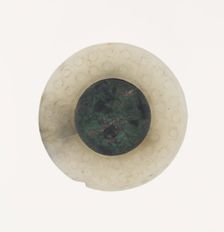 Pommel inlaid with Malachite, Eastern Zhou period, 3rd century B.C. Creator: Unknown
