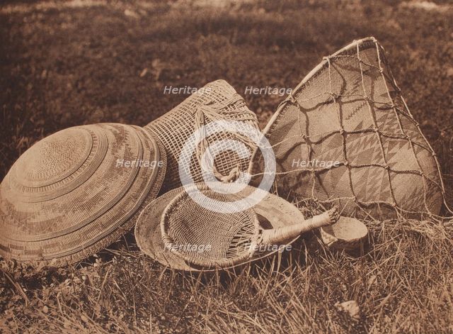 Pomo Seed, Gathering Utensils, 1924. Creator: Edward Sheriff Curtis.