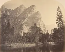Pompomasos (Leaping Frogs), Three Brothers, 1861. Creator: Carleton Emmons Watkins