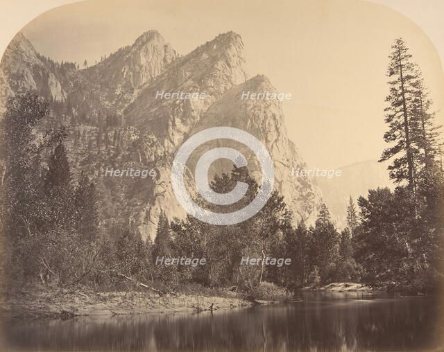 Pompomasos (Leaping Frogs), Three Brothers, 1861. Creator: Carleton Emmons Watkins.