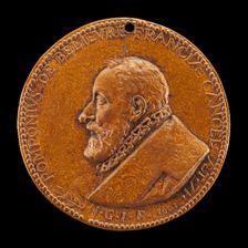 Pomponne de Bellièvre, 1529-1607, Chancellor of France 1599-1605 [obverse], 1601. Creator: Nicolas-Gabriel Jacquet