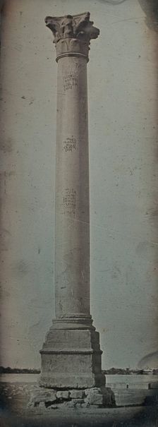 Pompey's Column, Alexandria, 1842. Creator: Joseph Philibert Girault De Prangey