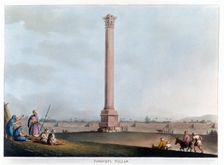 Pompey's Pillar, Alexandria, Egypt, 1802. Creator: Thomas Milton