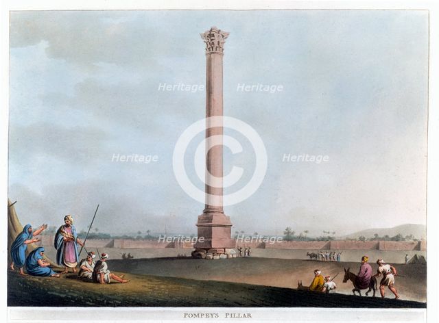 Pompey's Pillar, Alexandria, Egypt, 1802. Creator: Thomas Milton.