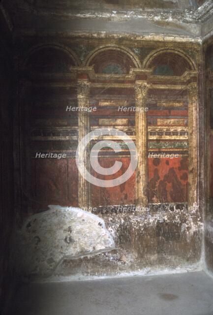 Pompeii, architectural fresco, c1st century. Creator: Unknown.