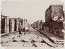Pompeii - Strada della Fortuna, between 1850 and 1900. Creator: Alinari