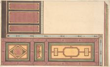 Pompeiian Design for Paneling, second half 19th century. Creators: Jules-Edmond-Charles Lachaise, Eugène-Pierre Gourdet