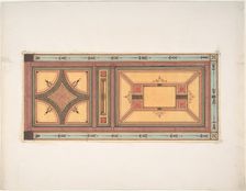 Pompeiian Design for Paneling, second half 19th century. Creators: Jules-Edmond-Charles Lachaise, Eugène-Pierre Gourdet