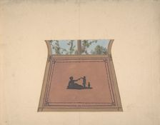 Pompeiian Design for Paneling, second half 19th century. Creators: Jules-Edmond-Charles Lachaise, Eugène-Pierre Gourdet