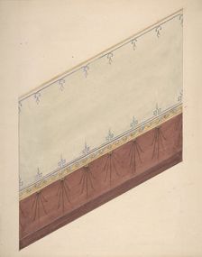 Pompeiian Design for Paneling, second half 19th century. Creators: Jules-Edmond-Charles Lachaise, Eugène-Pierre Gourdet
