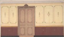 Pompeiian Design for Wall and Doorway, second half 19th century. Creators: Jules-Edmond-Charles Lachaise, Eugène-Pierre Gourdet