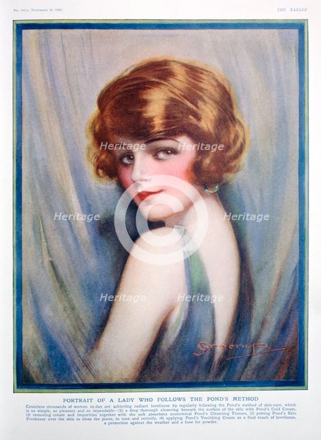 Pond's Cream advert, 1928. Artist: Unknown