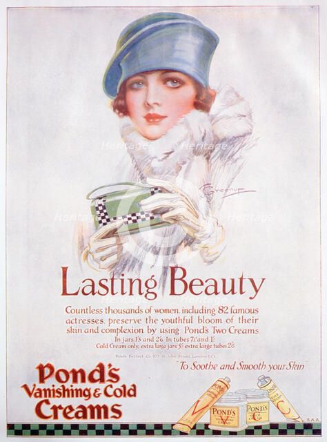 Pond's Cream advert, 1927. Artist: Unknown
