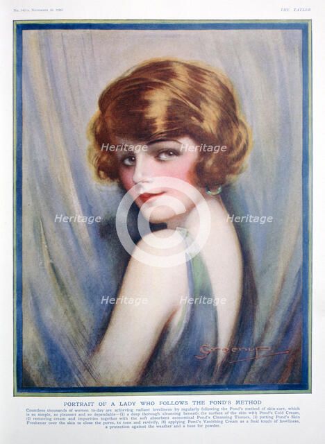 Pond's Cream advert, 1928. Artist: Unknown