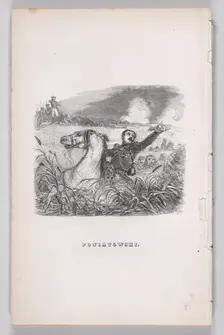 Poniatowski from The Complete Works of Béranger, 1836. Creator: Auguste Raffet