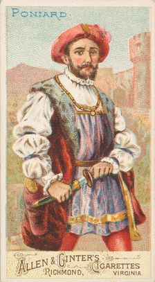 Poniard, from the Arms of All Nations series (N3) for Allen & Ginter Cigarettes Brands, 1887. Creator: Allen & Ginter