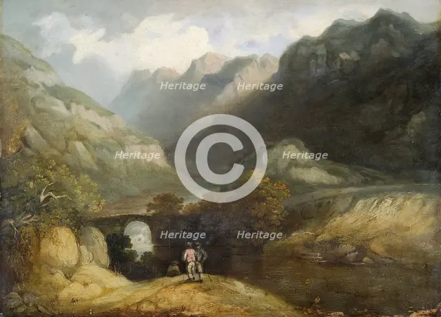 'Pont Aberglaslyn', 1770-1840. Creator: Francis Nicholson.